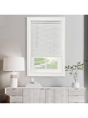 Cordless Light Filtering Mini Blind 25"  Width, 64" Length, 1" Slat Size White